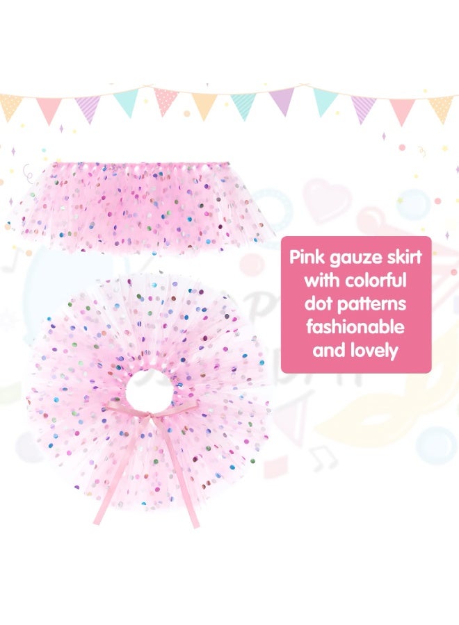 Mordely Dog Birthday Bandana with Hat and Dress Girl Set, Puppy Birthday Party Supplies, Cute Pink Tutu Skirt Outfit for Small Medium Large Dogs - Image 5